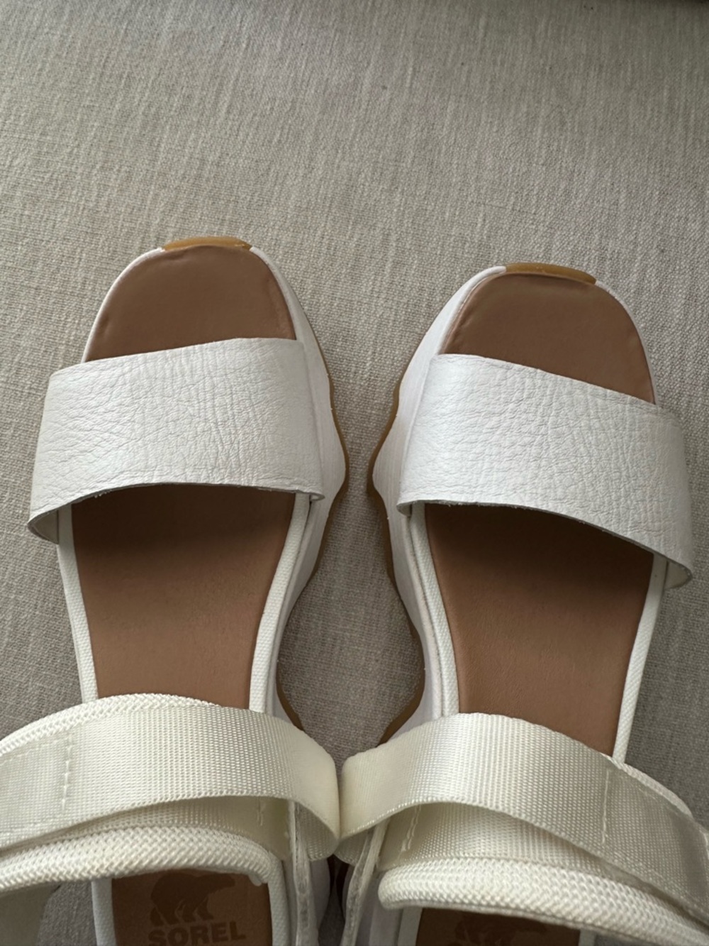 Sorel Women's Kinetic Impact Y-Strap High Sandals in Sea Salt Size 8 - Picture 9 of 12